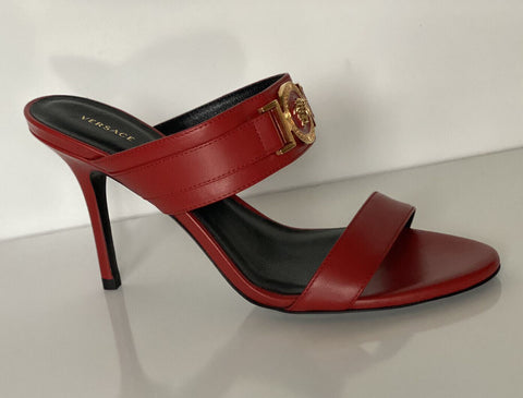 NIB VERSACE Medusa Women's Red Pumps Sandals 9.5 US (39.5 Euro)  Italy D1NPS