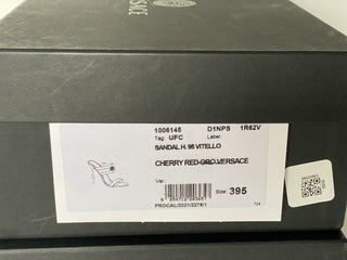 NIB VERSACE Medusa Damen Rote Pumps Sandalen 9,5 US (39,5 Euro) Italien D1NPS 