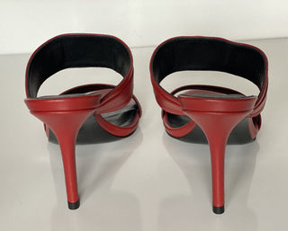 NIB VERSACE Medusa Damen Rote Pumps Sandalen 9,5 US (39,5 Euro) Italien D1NPS 