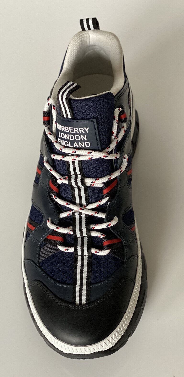 NIB $720 Burberry MF UNION M VER Men's  Navy Sneakers 11 US (44 Euro) 8024045 IT