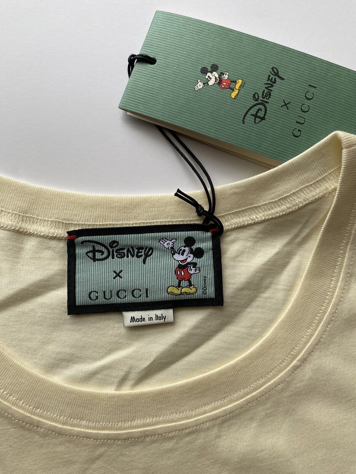 NWT Gucci Mickey Mouse Tan Cotton Jersey T-Shirt Small 492347 Italy