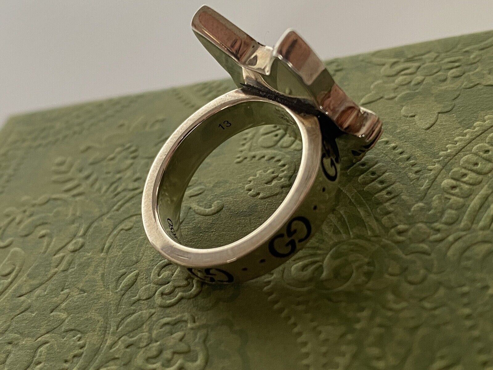 Neuer GUCCI Bosco &amp; Orso Sterling Silber 925 Ring Größe 13 (16,8 mm) 502456 