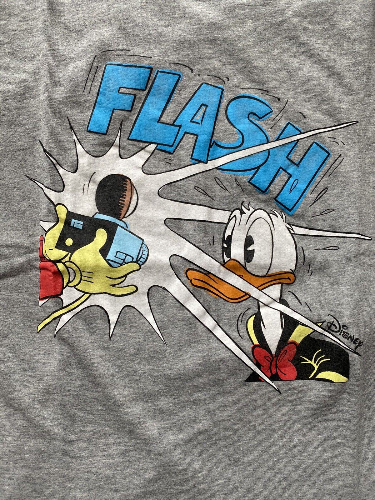 Neu mit Etikett: Gucci Donald Duck Flash Disney Graues Jersey-T-Shirt M (Übergröße) 548334