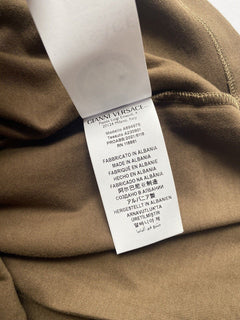 NWT 500 $ Versace Medusa Logo Khaki Jersey T-Shirt 5XL (passt 4XL) A230901 Italien