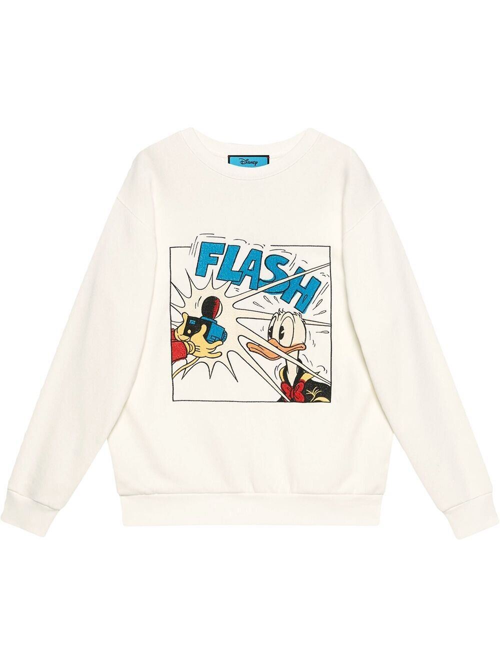 Neu mit Etikett: Gucci Donald Duck Flash Disney Sweatshirt, Weiß, Größe M, 617964, Italien 