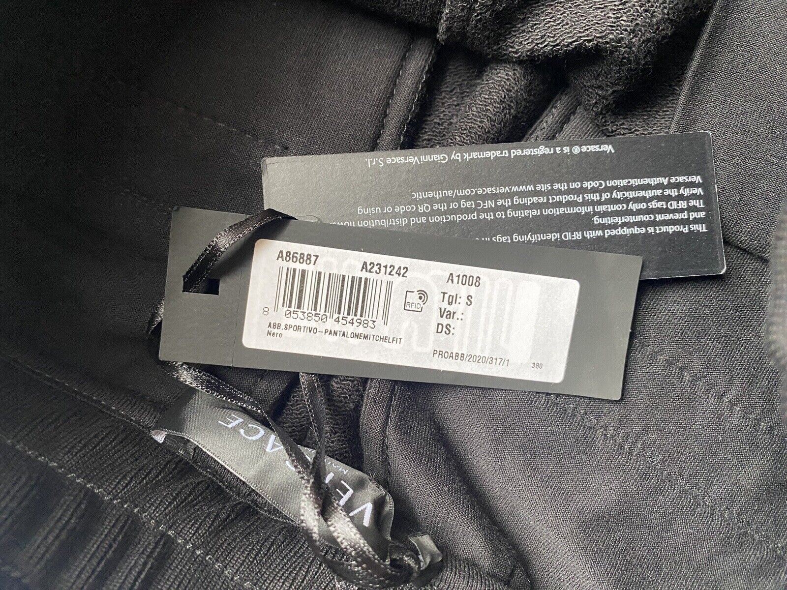 Neu mit Etikett: 850 $ Versace Schwarze Mitchel-Fit-Hose für Herren, Größe M, hergestellt in Italien A86887 