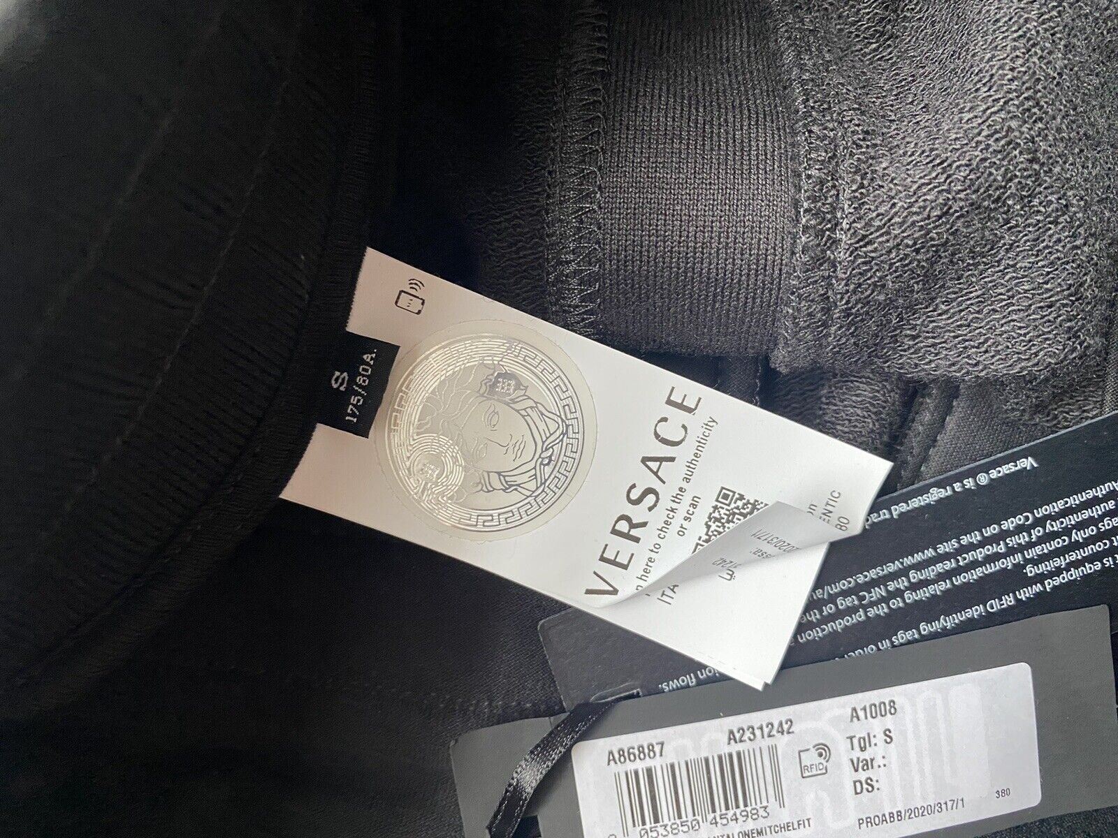 Neu mit Etikett: 850 $ Versace Schwarze Mitchel-Fit-Hose für Herren, Größe M, hergestellt in Italien A86887 