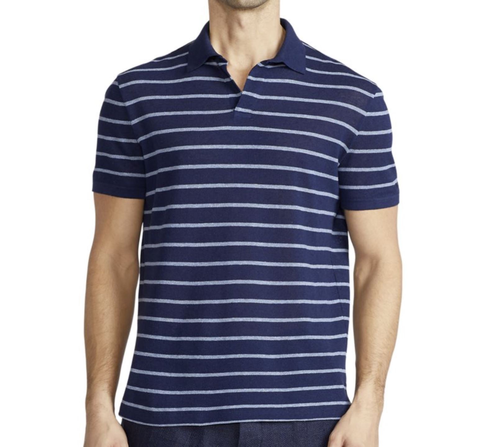 Рубашка поло из хлопка и льна приталенного кроя Ralph Lauren Purple Label, 2XL, NWT, 395 долларов США