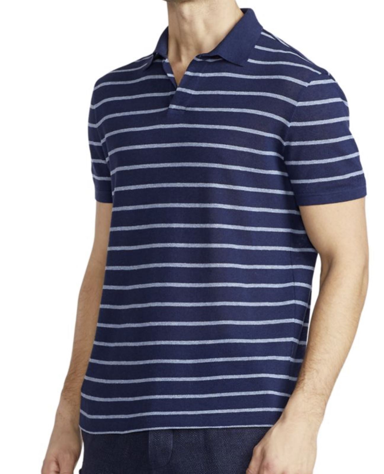 Рубашка поло из хлопка и льна приталенного кроя Ralph Lauren Purple Label, 2XL, NWT, 395 долларов США