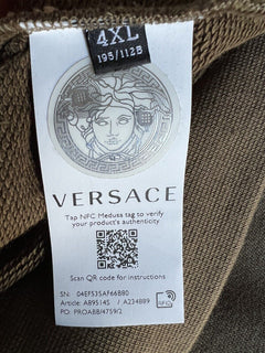 Neu mit Etikett: 750 $ Versace Medusa Print Olivfarbenes Baumwoll-Sweatshirt mit Kapuze 4XL A89514S IT 