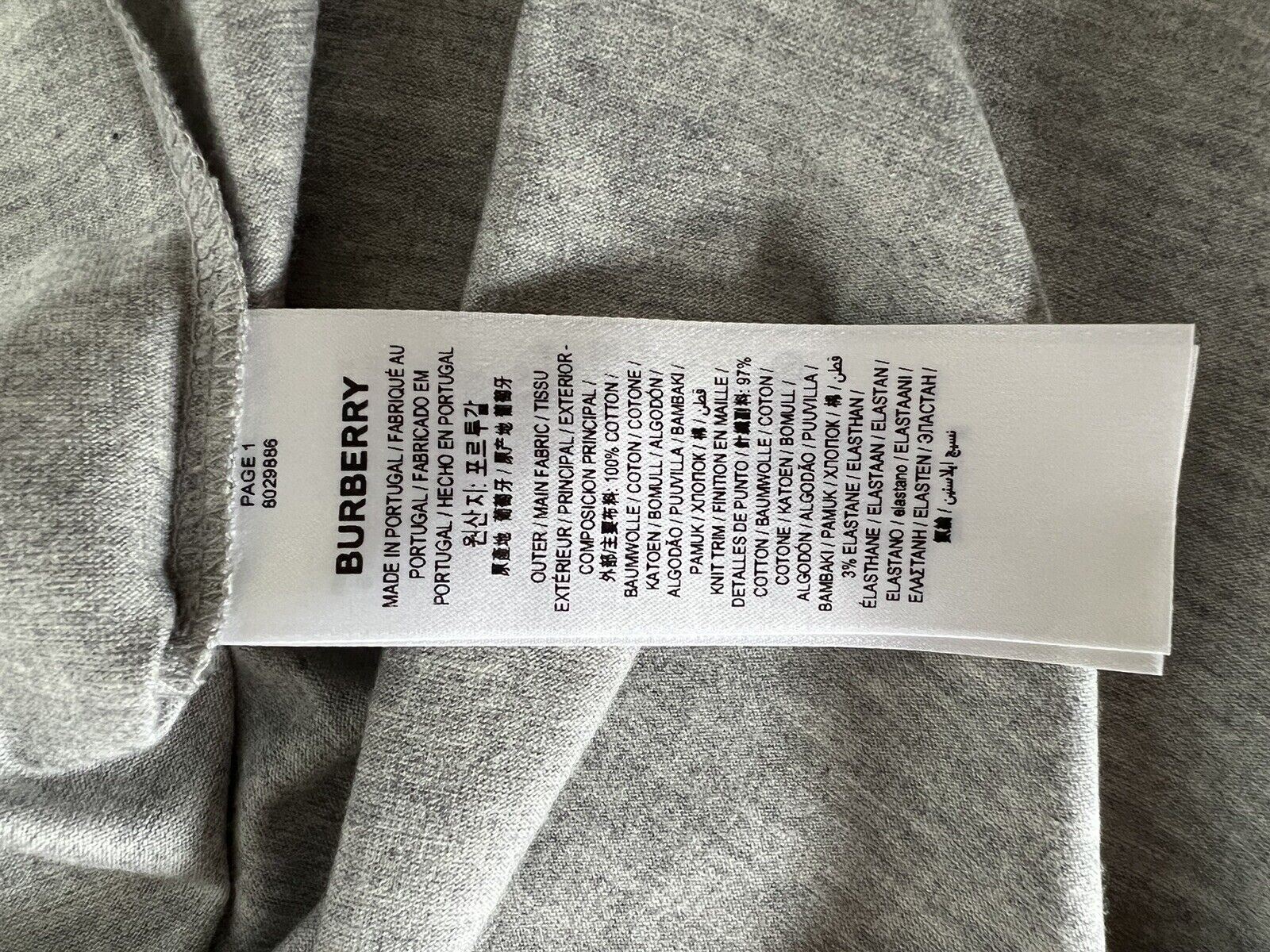 СЗТ $480 Burberry Sayers Серая хлопковая футболка с лебединым принтом XL (оверсайз) Португалия 