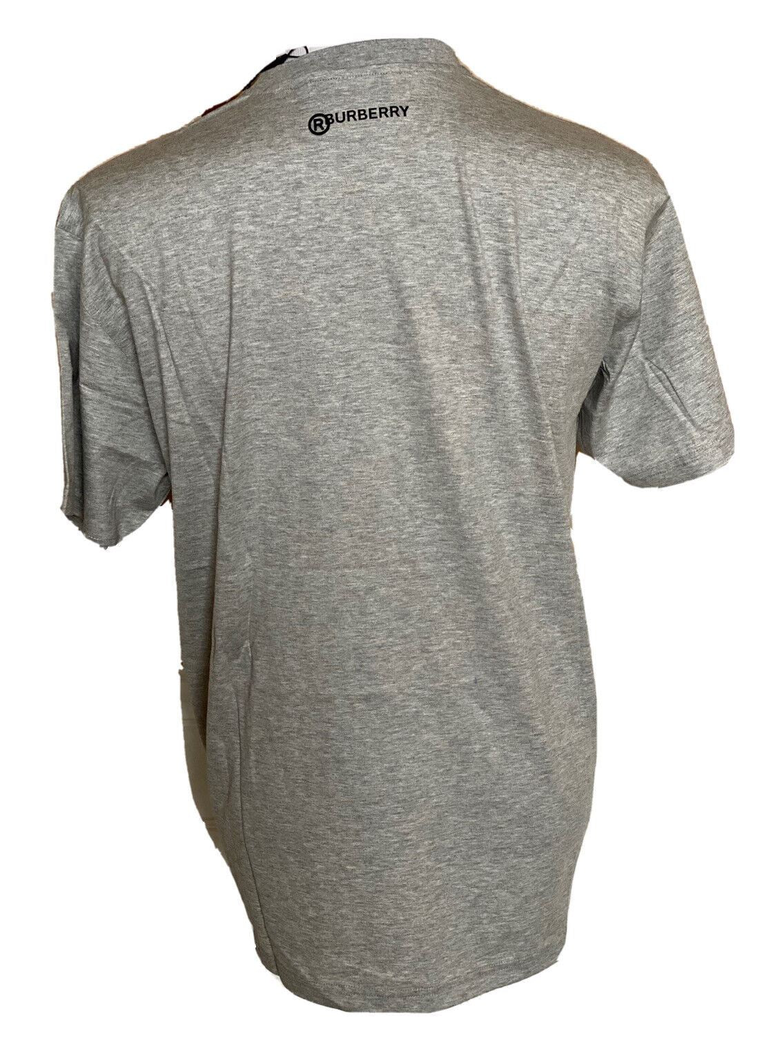 СЗТ $480 Burberry Sayers Серая хлопковая футболка с лебединым принтом XL (оверсайз) Португалия 