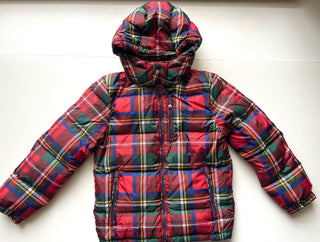 Neu mit Etikett: 185 $ Polo Ralph Lauren Jungenjacke mit Kapuze, Rot, S (8 Jahre) 