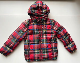 Neu mit Etikett: 185 $ Polo Ralph Lauren Jungenjacke mit Kapuze, Rot, S (8 Jahre) 