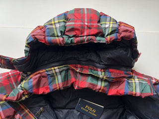 Neu mit Etikett: 185 $ Polo Ralph Lauren Jungenjacke mit Kapuze, Rot, S (8 Jahre) 