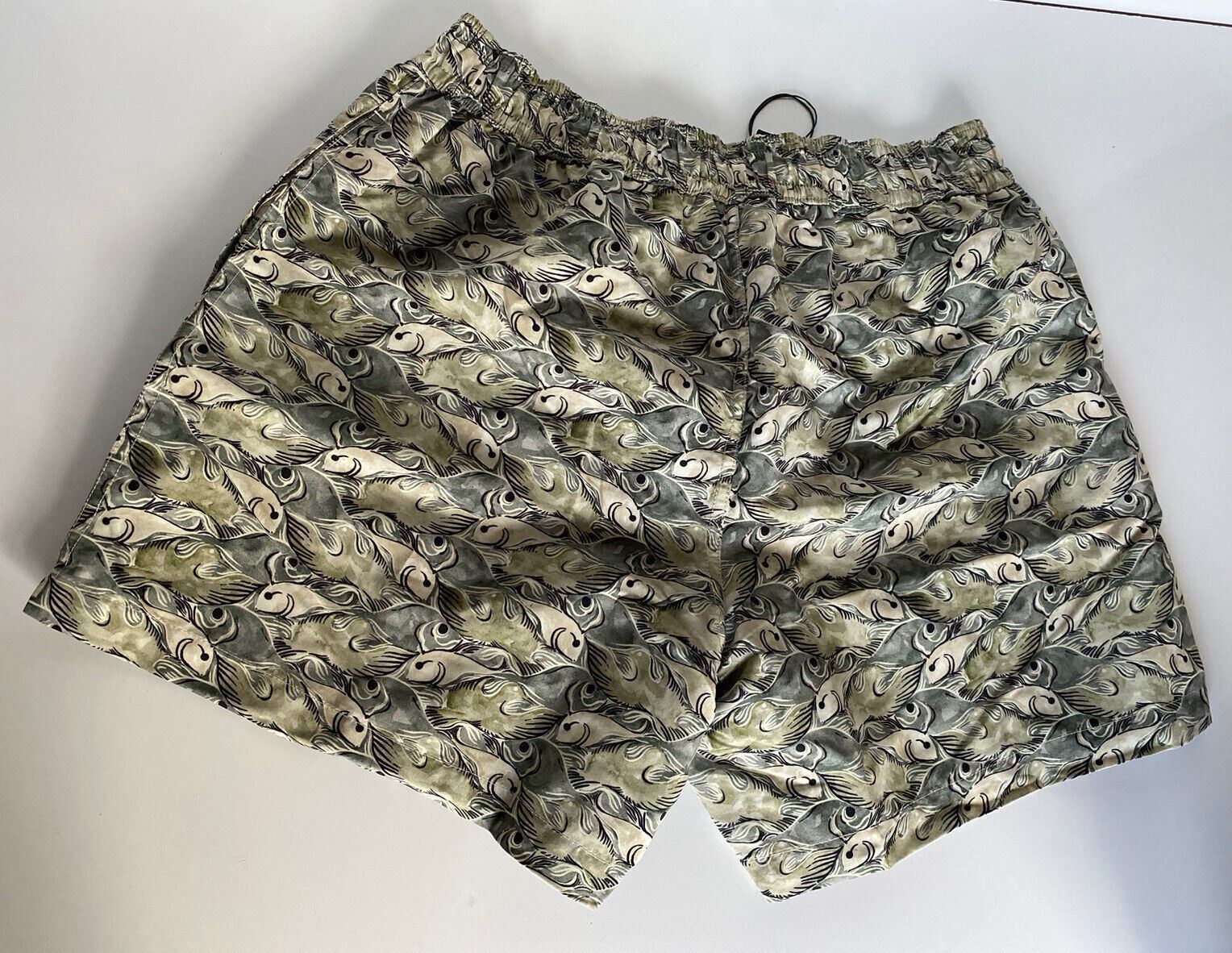 NWT $550 Bottega Veneta Men's Boxer Fish Green Shorts 2XL 560949