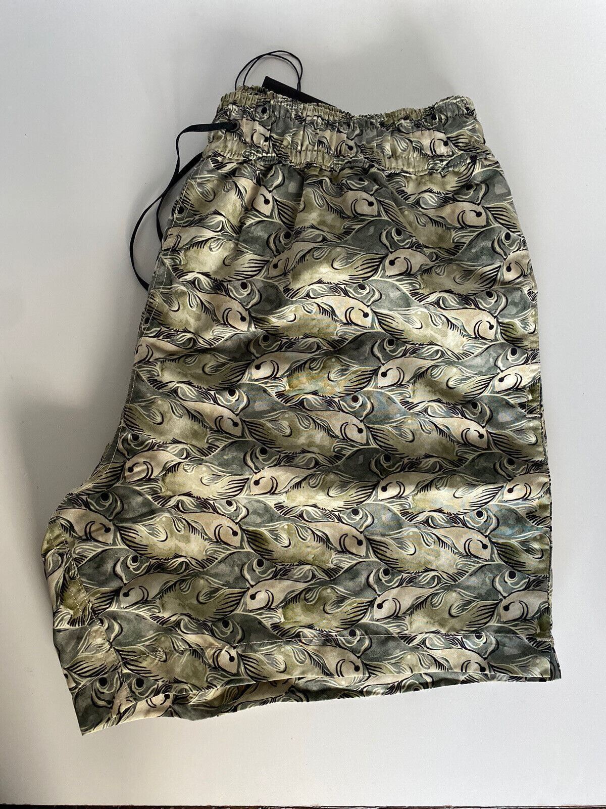 NWT $550 Bottega Veneta Men's Boxer Fish Green Shorts 2XL 560949