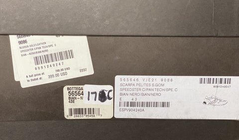 NIB $790 Bottega Veneta Men's Leather & Mesh Sneakers White/Black 10 US 565646