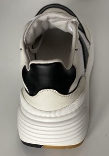 NIB $ 790 Bottega Veneta Herren-Sneaker aus Leder und Mesh Weiß/Schwarz 9,5 US 565646