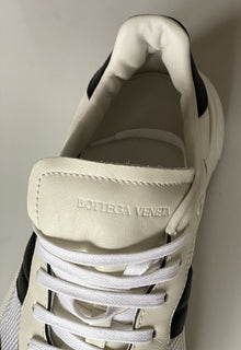 NIB $ 790 Bottega Veneta Herren-Sneaker aus Leder und Mesh Weiß/Schwarz 11 US 565646