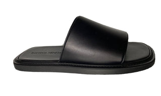 NIB $ 690 Bottega Veneta Herren-Sandalen aus Wiener Kalbsleder Schwarz 9 US 667087 IT