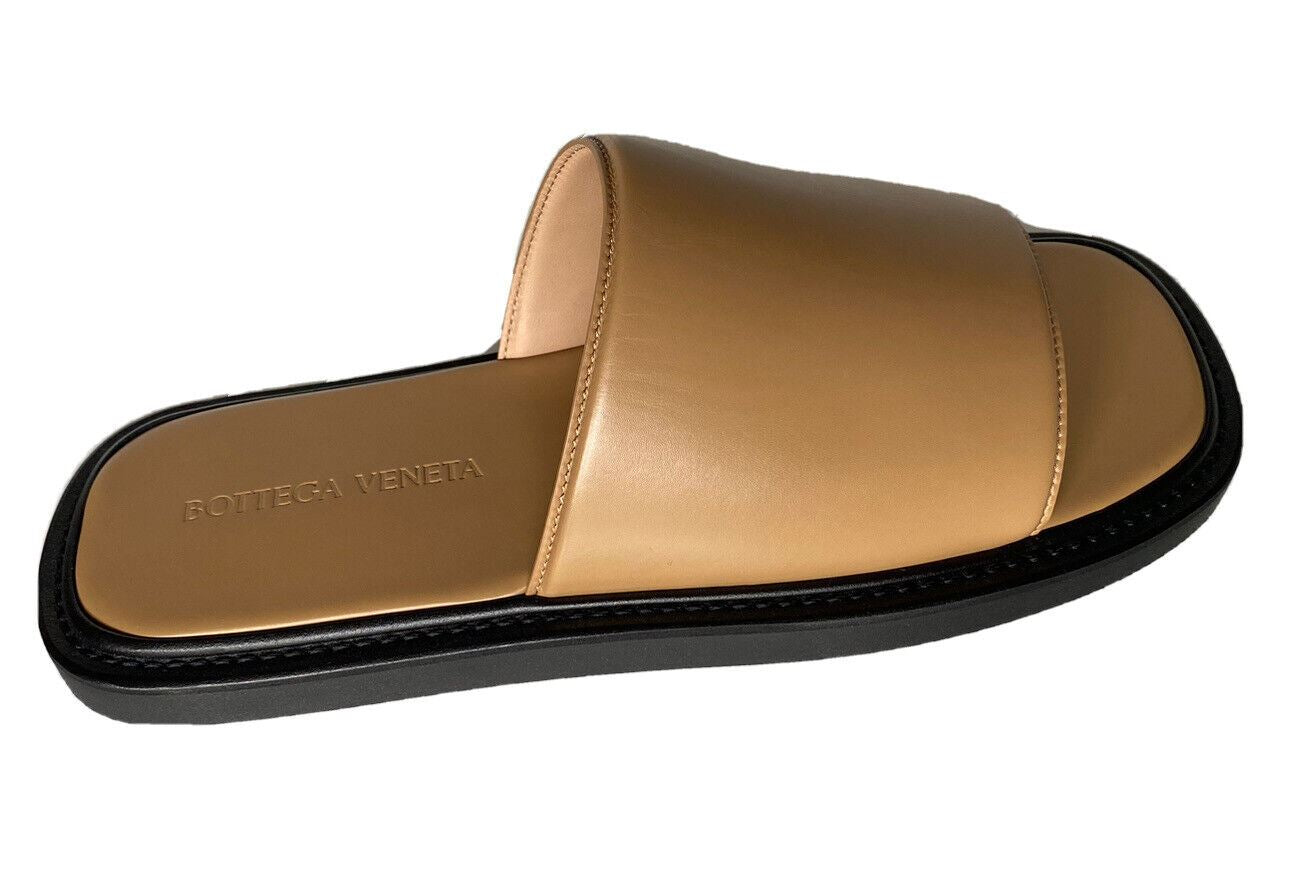 Мужские сандалии из телячьей кожи Bottega Veneta стоимостью 690 долларов США Camel 9 US 667087 IT
