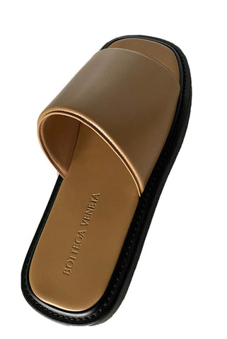 Мужские сандалии из телячьей кожи Bottega Veneta стоимостью 690 долларов США Camel 9 US 667087 IT