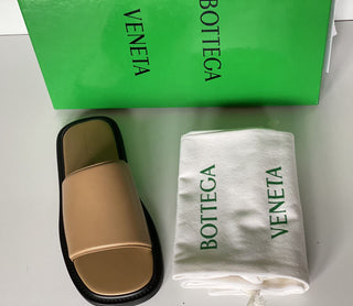 NIB $ 690 Bottega Veneta Herren-Sandalen aus Wiener Kalbsleder, Kamel 9 US 667087 IT