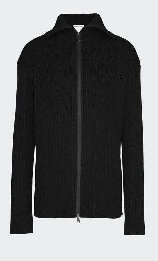 Мужская куртка-свитер из массивного мериносового хлопка Bottega Veneta, черный L 631288, NWT 1750 долларов США