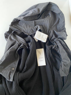 Neu mit Etikett: 1750 $ Bottega Veneta Herren-Pulloverjacke aus grober Merinowolle, Schwarz, L 631288