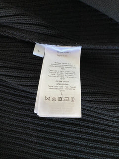 Neu mit Etikett: 1750 $ Bottega Veneta Herren-Pulloverjacke aus grober Merinowolle, Schwarz, L 631288