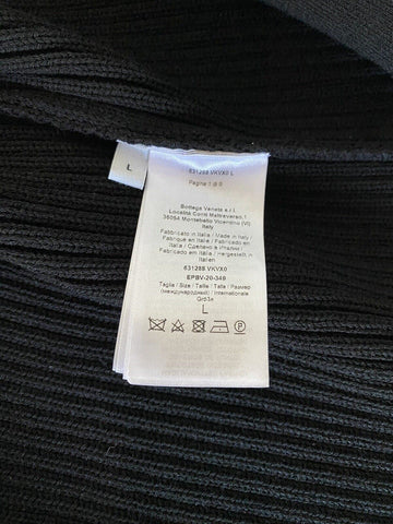 Neu mit Etikett: 1750 $ Bottega Veneta Herren-Pulloverjacke aus grober Merinowolle, Schwarz, L 631288
