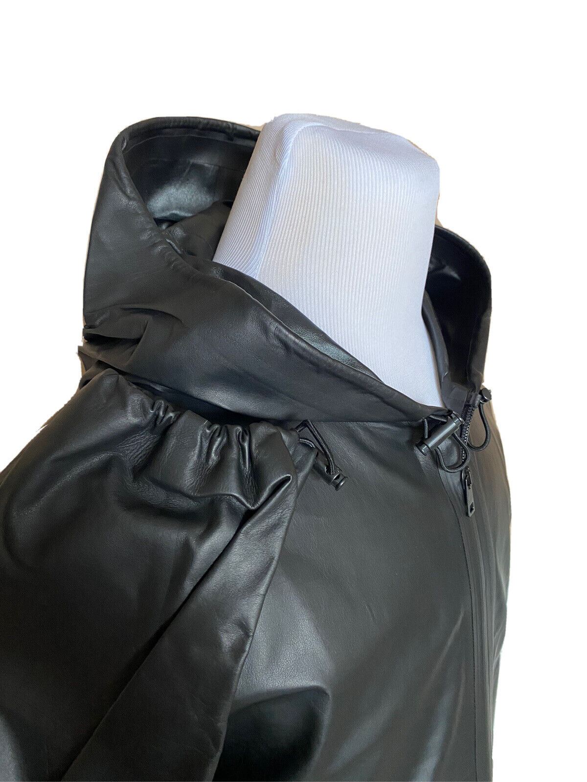 NWT 5900 долларов США Bottega Veneta Мужская легкая куртка из телячьей кожи с капюшоном Черная 44 США