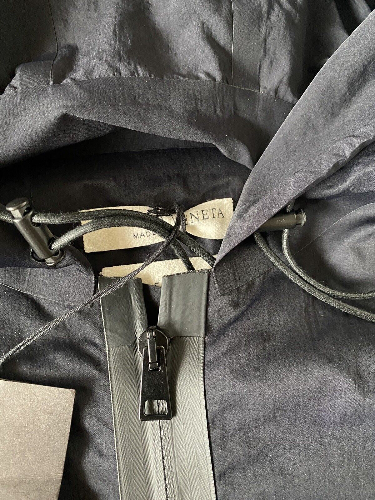 NWT $1850 Bottega Veneta Men's Blouson Tech Nylon Black Jacket with Hoodie 40 US
