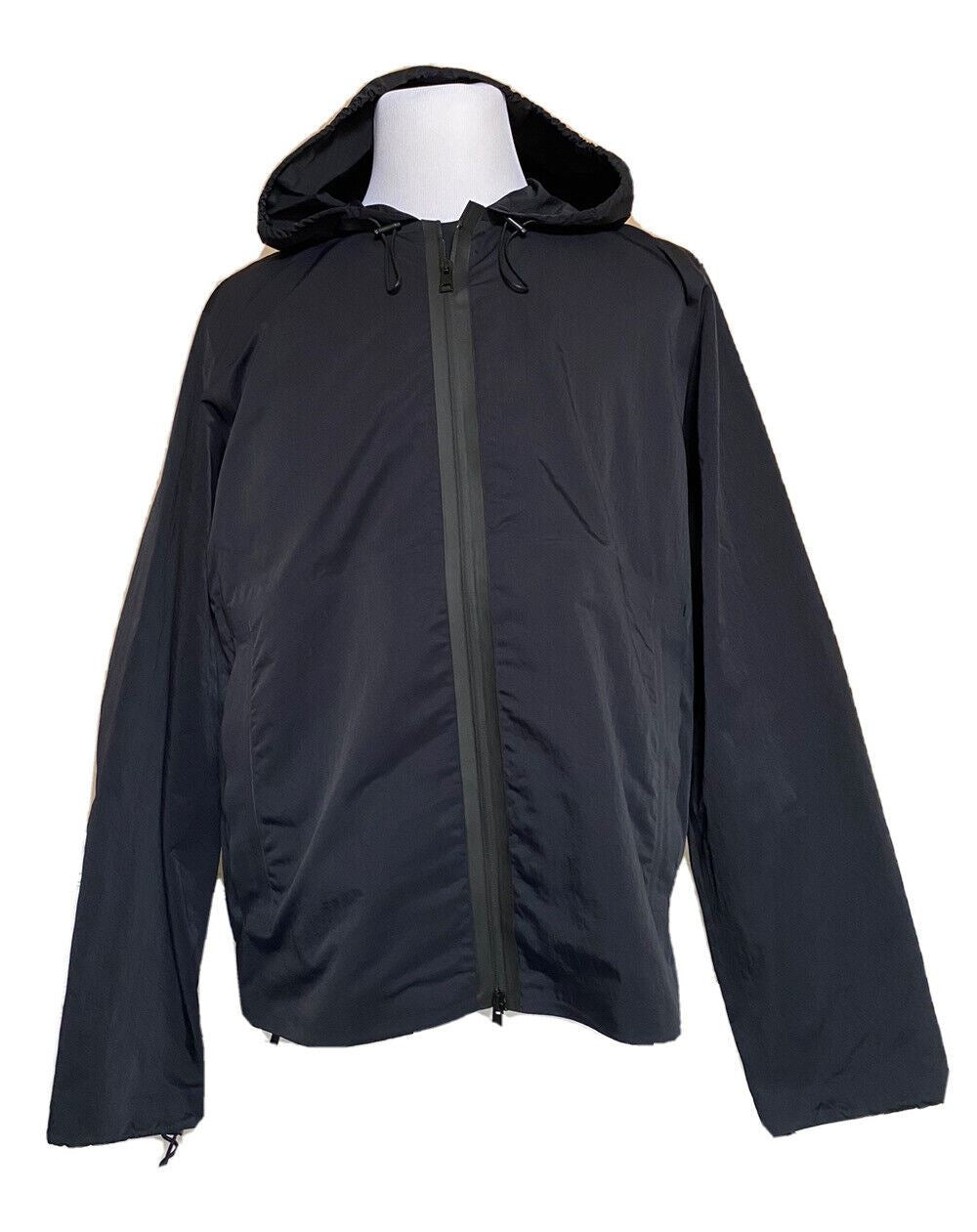 NWT $1850 Bottega Veneta Men's Blouson Tech Nylon Black Jacket with Hoodie 42 US