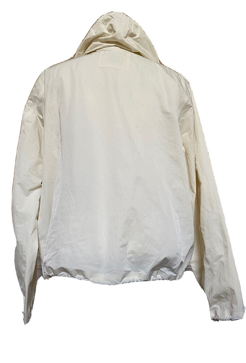 NWT $1850 Bottega Veneta Men's Blouson Tech Nylon Chalk Jacket with Hoodie 40 US