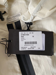 Neu mit Etikett: 1.850 $ Bottega Veneta Herren-Blouson-Tech-Nylon-Kreidejacke mit Kapuze 42 US