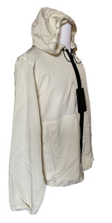 Neu mit Etikett: 1.850 $ Bottega Veneta Herren-Blouson-Tech-Nylon-Kreidejacke mit Kapuze 42 US