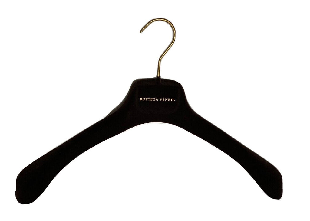 Bottega Veneta Pullover-/Kleiderbügel aus braunem Samt, goldfarbene Hardware, 14,2 x 5,7 x 1,7 