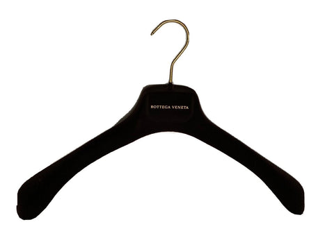 Bottega Veneta Brown Velvet Blazer Sweater Hangers with Gold Hardware 16.5x7x2.5
