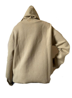 NWT $1750 Bottega Veneta Women's Hoodie Wool Sweater Beige Small 647529 Italy
