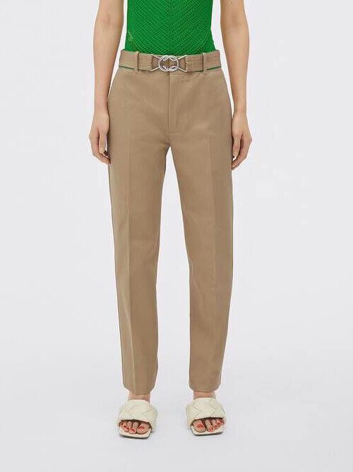 Neu mit Etikett: 1100 $ Bottega Veneta Damenhose aus schwerem Baumwolltwill 2 US (38 Euro) 686055