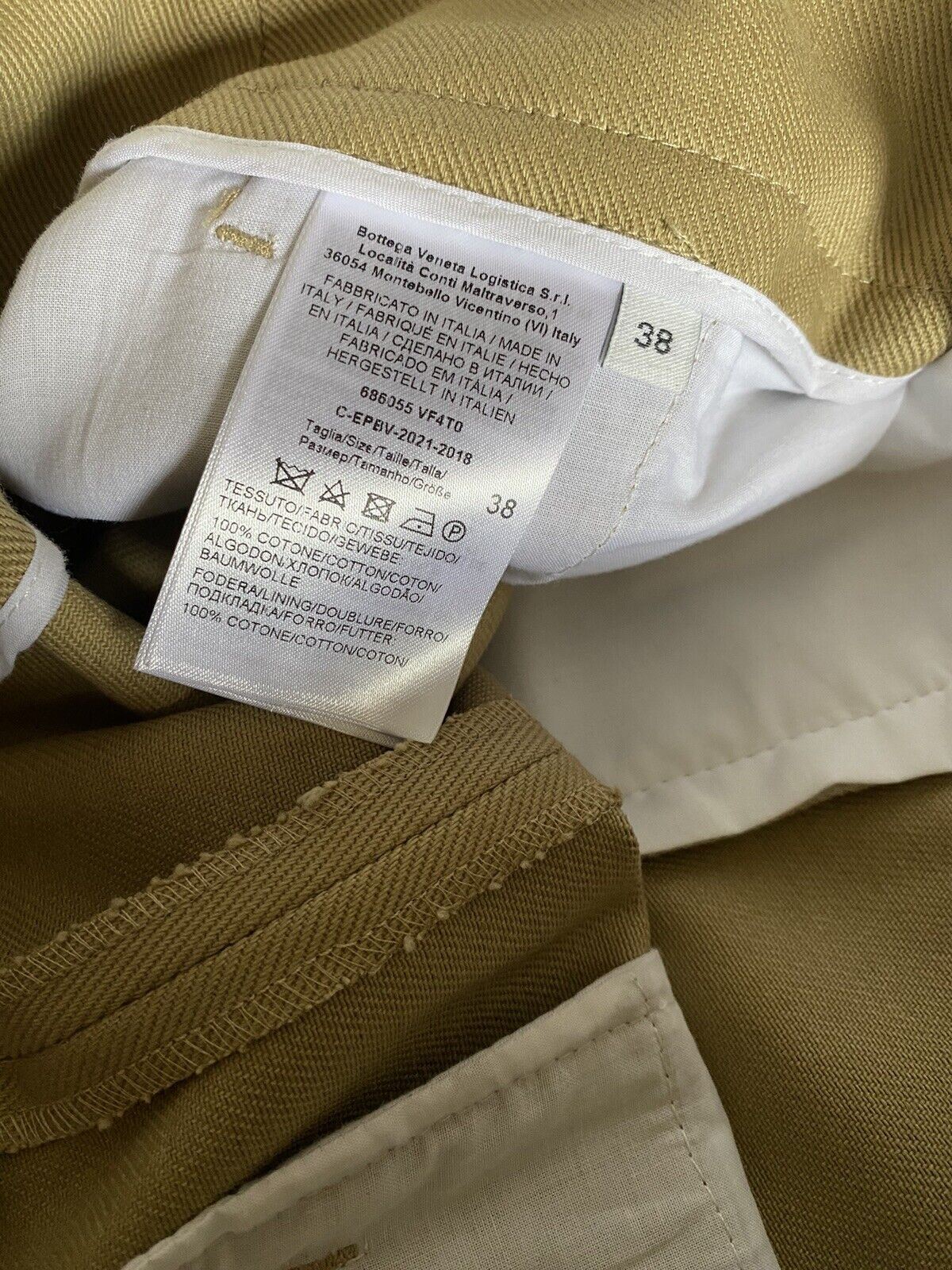 NWT $1100 Bottega Veneta Women's Heavy Cotton Twill Pants 2 US (38 Euro) 686055