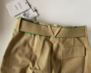 Neu mit Etikett: 1100 $ Bottega Veneta Damenhose aus schwerem Baumwolltwill 2 US (38 Euro) 686055