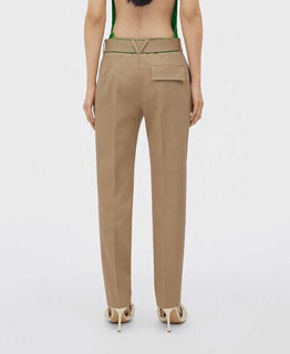 Neu mit Etikett: 1100 $ Bottega Veneta Damenhose aus schwerem Baumwolltwill 2 US (38 Euro) 686055
