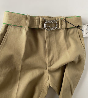 Neu mit Etikett: 1100 $ Bottega Veneta Damenhose aus schwerem Baumwolltwill 2 US (38 Euro) 686055