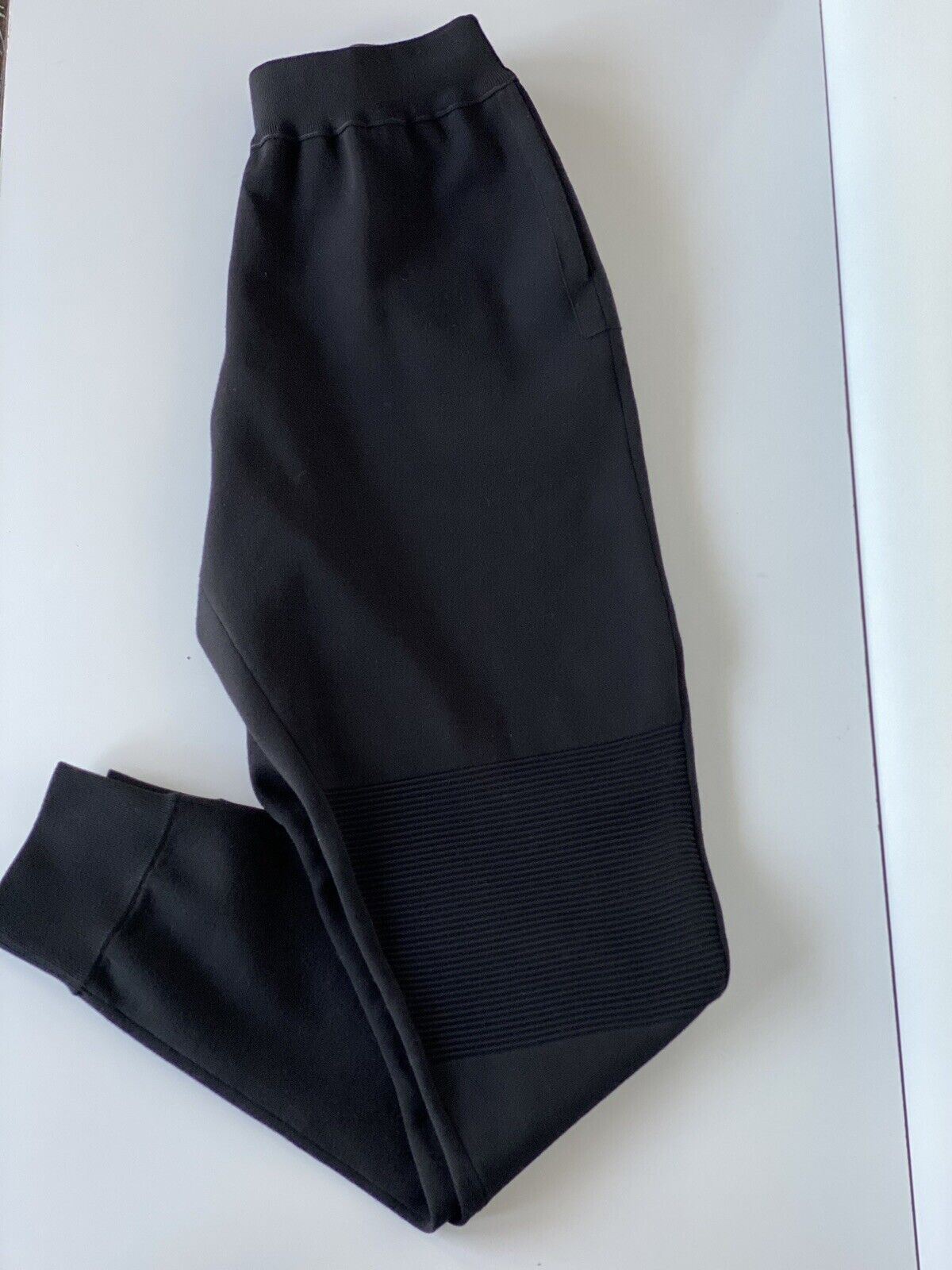 Neu mit Etikett: 1950 $ Bottega Veneta Casual Double Face Wollhose Schwarz Large Italien 626912 