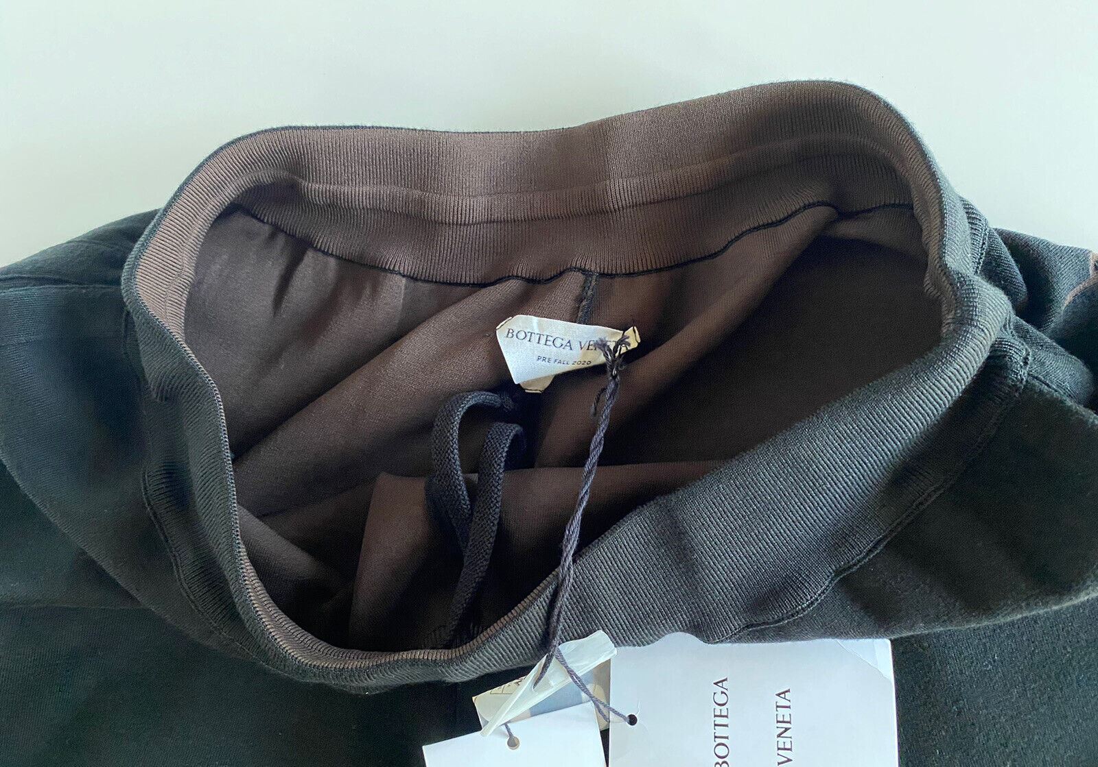 NWT $1950 Bottega Veneta Повседневные двусторонние шерстяные брюки, черные, большие, Италия 626912 