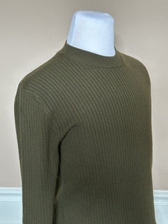 NWT 980 $ Bottega Veneta Woll-/Kaschmirpullover Grün-Oliv Medium 647515 