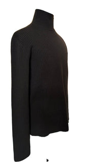 Neu mit Etikett: 1100 $ Bottega Veneta Rollkragenpullover aus Kaschmir/Wolle Schokolade XL 648972 